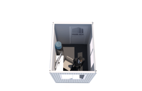 Cabină de pază 2.40 x1.90 interior