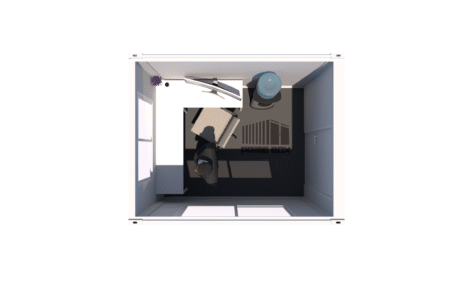 Cabină de pază 2.40 x1.90 interior