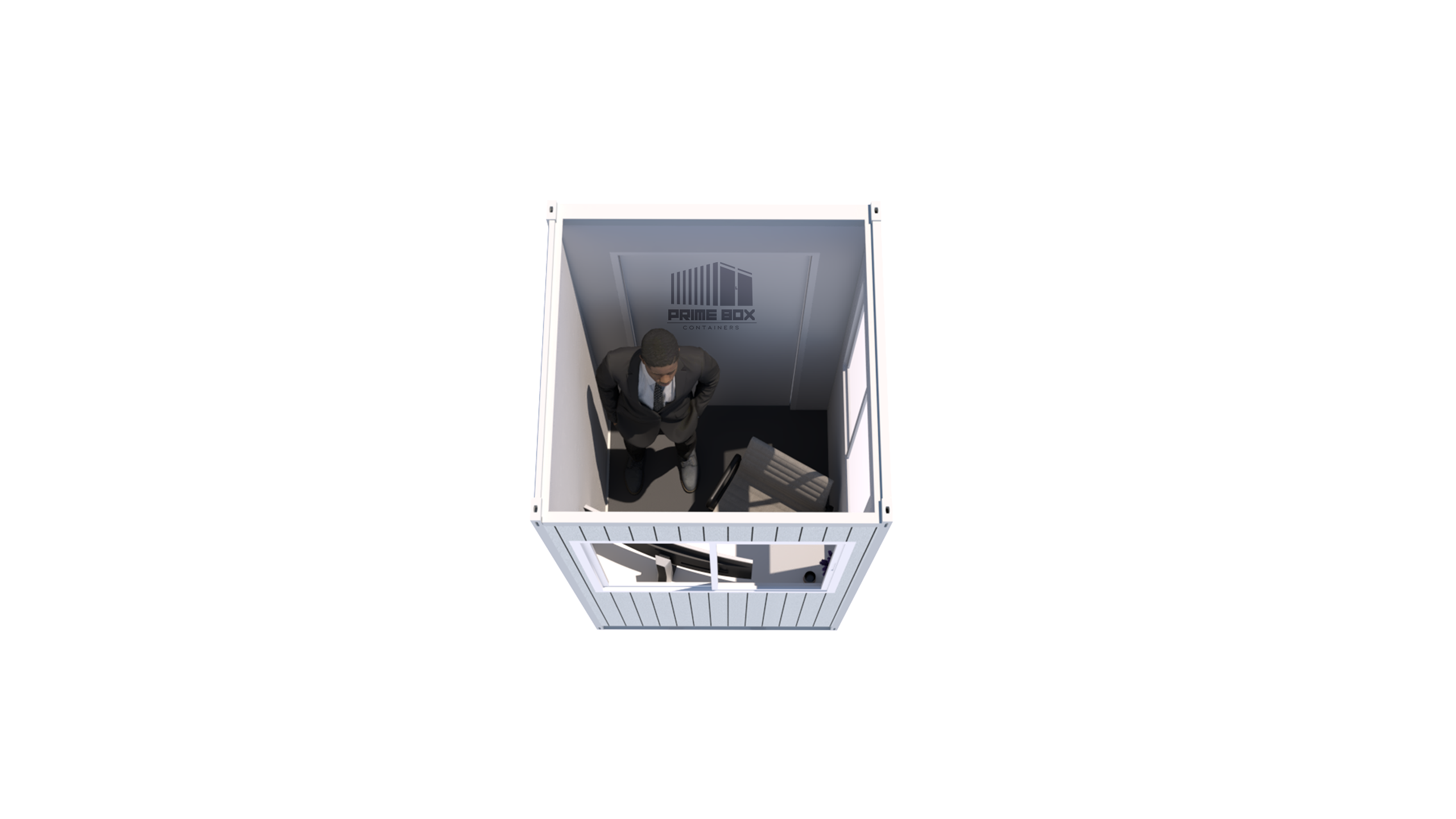 Cabină de pază 1.35 x 1.35 interior