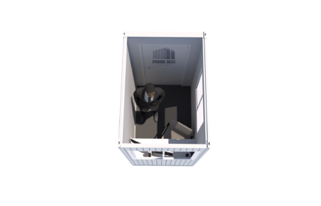 Cabină de pază 1.90 x 1.35 interior