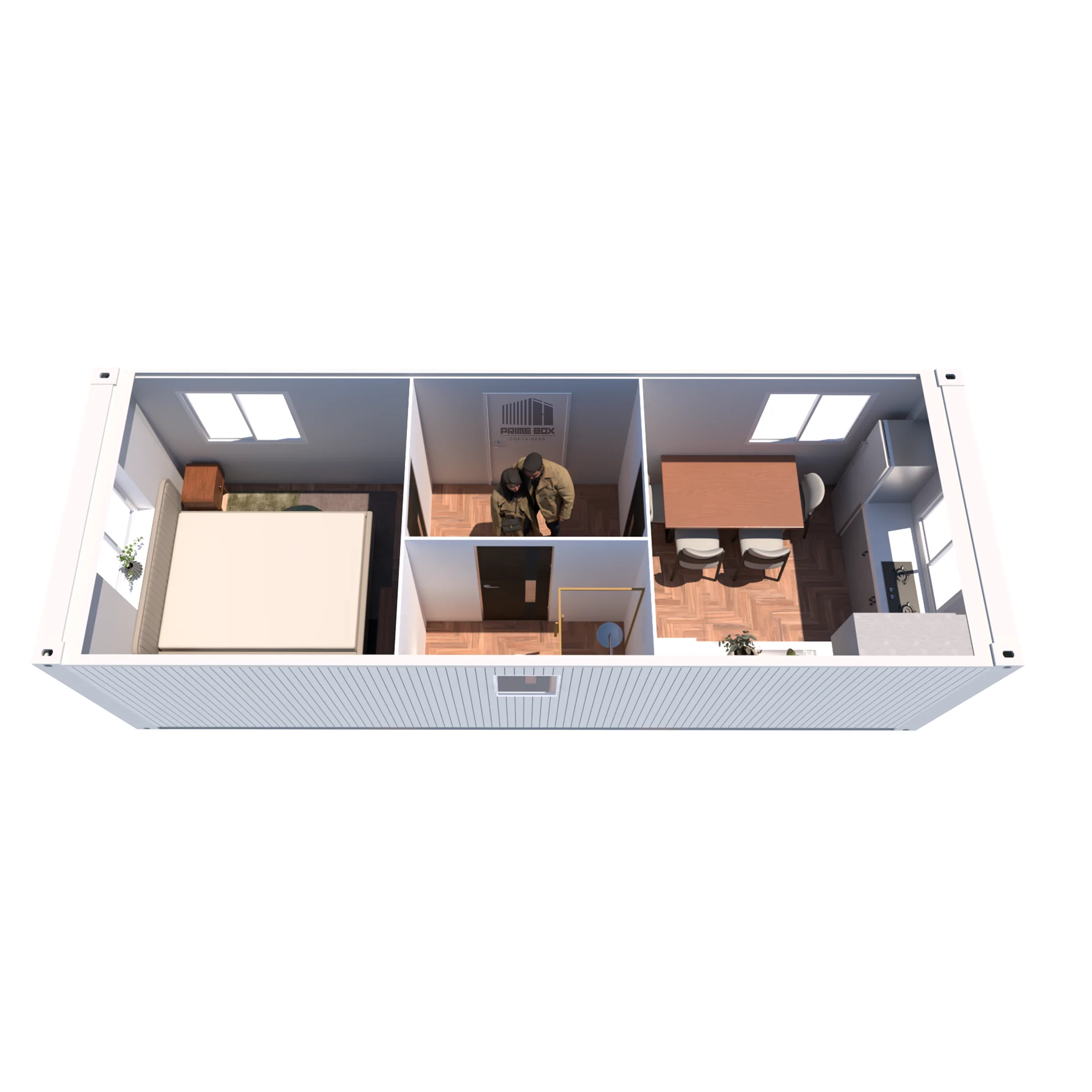 casa din container 8x3 spate