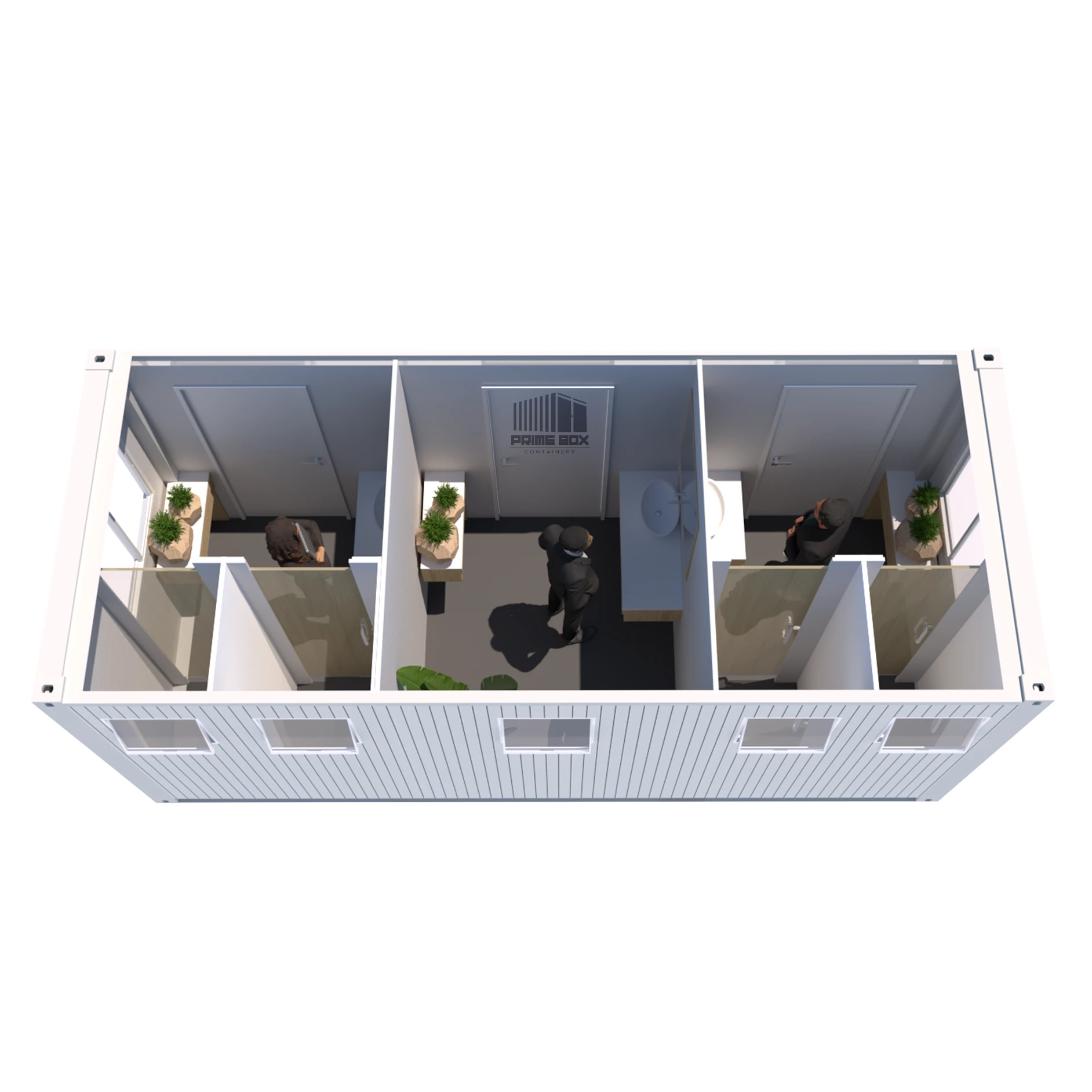 Containere toaletă WC triple 6.00 x 2.40