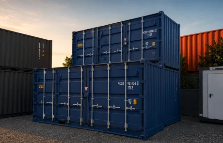 Containere maritime de vânzare, noi și second-hand: 20 ft, 40 ft și High Cube. Verificare, modificare și transport în România. Cere ofertă Prime Box.
