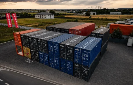 Containere maritime de vânzare, noi și second-hand: 20 ft, 40 ft și High Cube. Verificare, modificare și transport în România. Cere ofertă Prime Box.