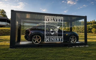 Showroom auto din container modular vitrat