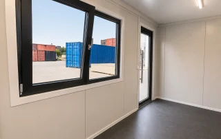 Frizerie din container realizată în fabrica Prime Box