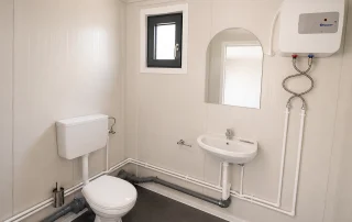 Frizerie din container realizată în fabrica Prime Box