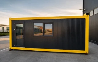 Frizerie din container realizată în fabrica Prime Box