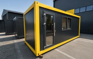 Frizerie din container realizată în fabrica Prime Box