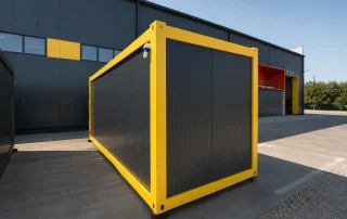 Frizerie din container realizată în fabrica Prime Box
