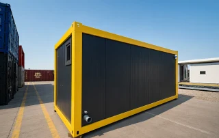 Frizerie din container realizată în fabrica Prime Box